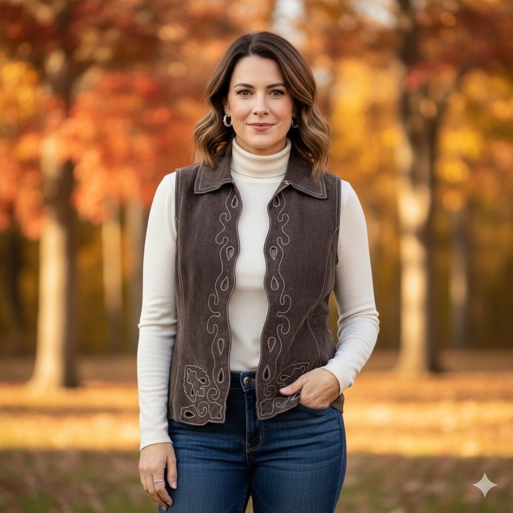 Coldwater Creek Dark Brown Leather Apparel